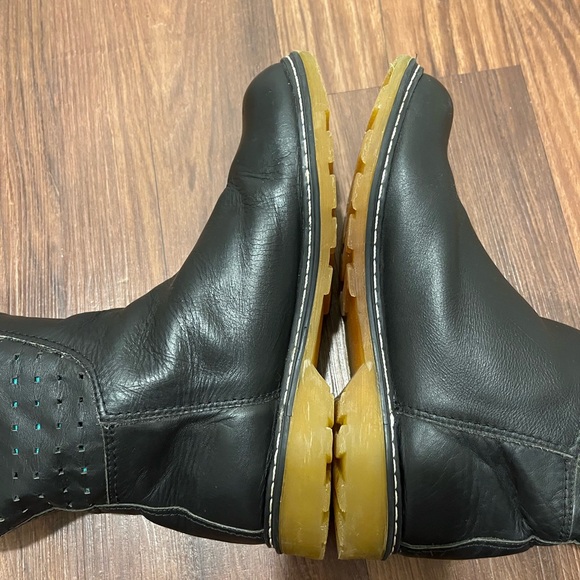 Black Leather Boots Size 36 - Picture 6 of 14